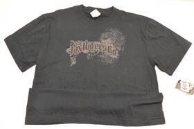 49701-001-012 Fox Boys Destroyed Short Sleeve Xlarge Black Tee Shirt Nos