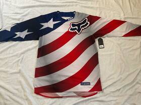 02349-051-005 Fox Racing New Mxon Patriot Jersey Mens Large Mx Motocross L Usa 2010 Colorado