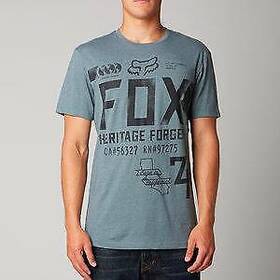 10682-163-m Fox Racing Filibuster T-shirt Heather Slate Medium Blue