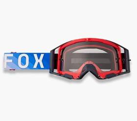 Fox Racing 210000556623 Brand New Airspace Fade Moto Mx Goggles 75 White Blue Clear Lens