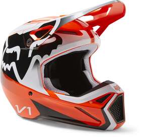 29729-824-yl Fox Racing Youth V1 Leed Helmet Dot/ece Fluorescent Orange 29729-824
