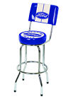 Frd-42200 Ford Licensed Genuine Parts Blue And White Bar Stool Backrest