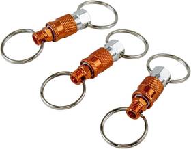 Keyqc3 Freeman Pull Apart Coupler Keychain With 2 Split Rings 3 Orange