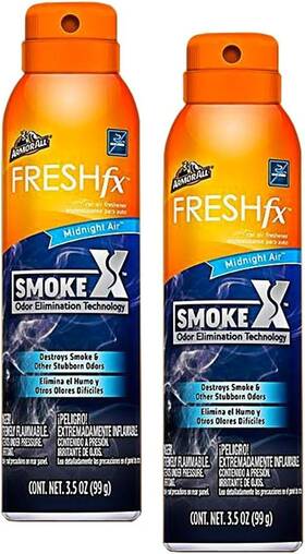 206105 Fresh Fx Armor All Smoke-x 3.5oz Spray Smoke Odor Eliminator Midnight Air Multicolor