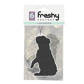 Freshy Factory 850027125732 English Bulldog Car Air Freshener Lavender Scent 1 Count Pack Of 6 Black