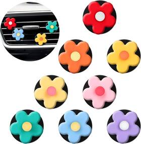 Frienda-10271 Frienda 8 Pieces Daisy Flower Air Freshener Cute Car Bright Colors