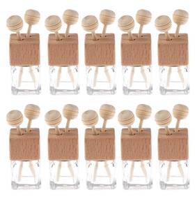 Us-fw00404 Furnido 10 Pack 8ml Clear Glass Car Air Freshener Perfume Clip Diffuser Empty