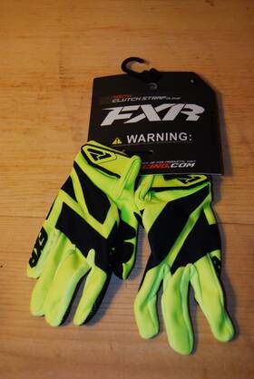 203367-6510-07 Fxr Youth Clutch Strap Mx Gloves Hi Vis / Black - Small New