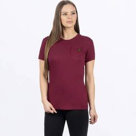 241416-2700-07 Fxr Racing Work Pocket Premium Boyfriend Womens T-shirt Sm Red