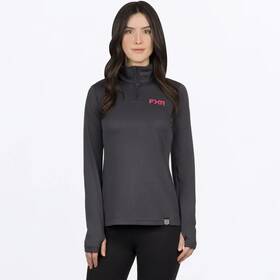 242260-0800-13 Fxr Racing Pilot Upf 1/4 Zip Longsleeves Womens Shirt Lg Black
