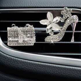 Galani 712215872098 Lheven Crystal High Heel Shoe And Magic Bag Car Air Vent 2 Count Pack Of 1