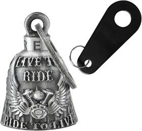 Gbl26-l Gargoyle Bells Colorful Motorcycle Bell With Hanger For Biker Good Luck Live To Ride
