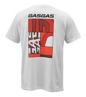 Gasgas 010544472882 Full Gas Tee T-shirt White Large Motocross Mx Bmx