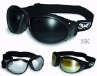 Global Vision Eliminator Padded Motorcycle Dark Yellow Clear Mirror Lenses