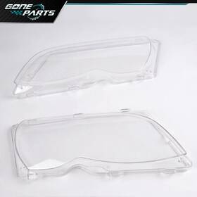 T26wshbgmaomlp Goneparts Fit For 02-05 Bmw E46 3-series 4-door L&r Headlight Lense Clear Lens Cover Pair