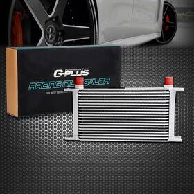 02egk0006asl Gplusmotor Silver Universal 19 Row 10an Aluminum Engine Transmission Oil Cooler