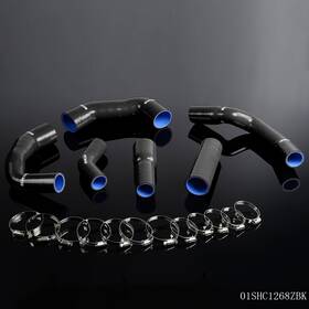 E-01shc1268zbk Grandorange 18pcs Silicone Radiator Hose Black Fit For Ford Mondeo Tdci 2.0 2.2 Mk3