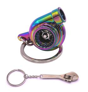 Gt//rotors 761918424035 Miniature Automotive Part Turbo Keychain Metal Turbocharger Car Ac