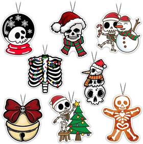 Ga413 Gtotd Cute Skull Christmas Fresh 1 Count Pack Of 8