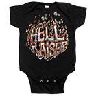 Gys1052-12m Hot Leathers Boys Hell Raiser Black Onesie