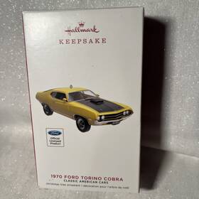 Ss-hm2019torino Hallmark 2019 Ornament - 1970 Ford Torino Cobra In Yellow Ships Free To Usa