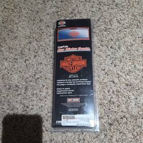4311 Harley-davidson Shield Motorcycle Bike Rear Window Graphics Sticker Decal Orange