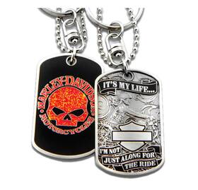 8002862 Harley-davidson Inch Its My Life Willie G. Skull Dog Tag And Chain