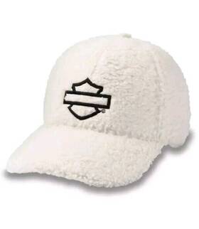 97670-25vw Harley-davidson Open Bar And Shield Sherpa Hat White
