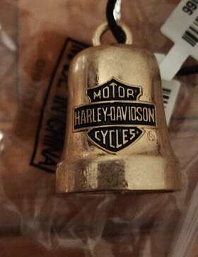 Hrb066 Harley-davidson Ride Bell Mod Jewelry Gold Tone Classic Logo