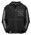 Hd84022l Lethal Threat Mens Brutal Force Hoody Zippered Hoodie Jacket Sweatshirt