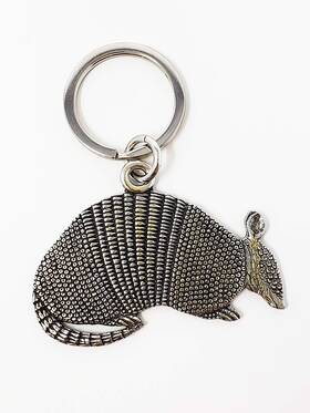 Kc3190 Heritage Pewter Armadillo Keychain 2 Inch