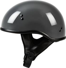 F77-11032x Highway 21 .357 Solid Half Helmet Grey 2x