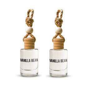 100023 Homemade Vanilla Bean Hanging Car Air Freshener Long 0.27 Fl Oz Pack Of 2 Clear