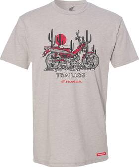 Np21s-m2469-m Honda Apparel Trail 125 T-shirt Medium Gray