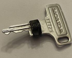 T7729 Honda Oem Motorcycle Key Black Recessed Plug Style Replacement