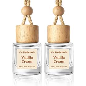 Hgv54 Hoogalife Car Air Freshener Diffuser 2 Pack Vanilla Cream Hanging Fragrance