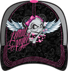 Ht82039 Lethal Threat Girl Skull Trucker Hat