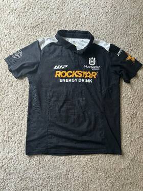 3rs240038405 Husqvarna Replica Team Rockstar Polo Shirt Mens Size Xl
