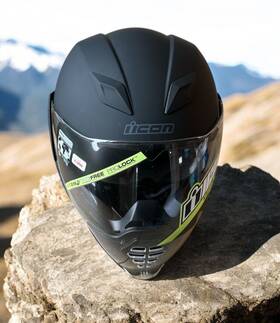 0101-10851 Icon Airflite Helmet Rubatone Black - Xlarge Brand New Open Box