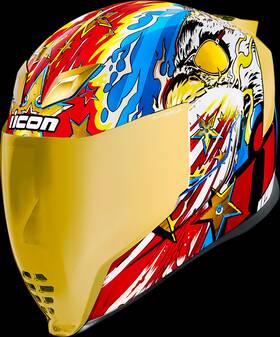 0101-13924 Icon Airflite Helmet Fits Freedom Spitter Gold Xs