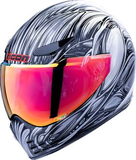 0101-18527 Icon Domain Helmet Nouveau Silver Xl - Advanced Motorcycle Safety