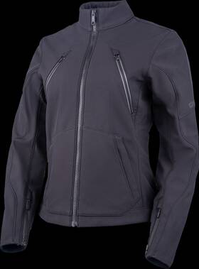 2822-1915 Icon Fits Womens Merc3 Jacket Black 2xl With Impact Protectors