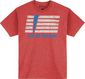 3030-23488 Icon Invasion Stripe T-shirt - Red 2xl