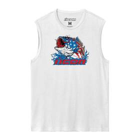 3030-24080 Icon American Basstard Tank Top - White Large