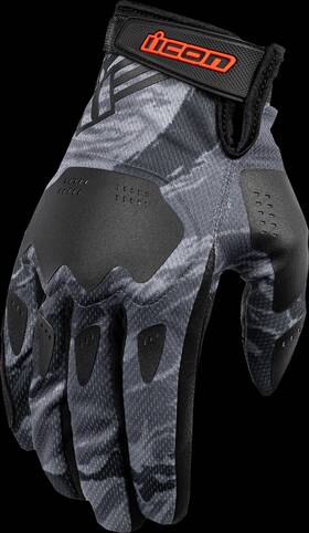 3301-4633 Icon Hooligan Tigers Blood Gloves - Gray 2xl