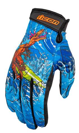 3301-4635 Icon Hooligan Dino For Fury Gloves - Blue Small