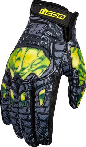3301-4654 Icon Hooligan Outbreak Gloves - Green Medium