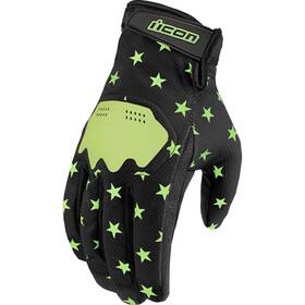 3301-4693 Icon Hooligan Old Glory Gloves - Black/glow In The Dark Medium