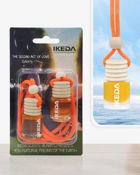 666592 Ikeda Fragrance Car Air Freshener 2pcs 4ml 0.26 Fl Oz Pack Of 1 Glass