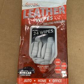12504 Impulse Manufacturers Leather Wipes 24 Count 7 Inch X 8